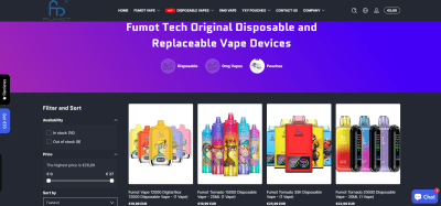 Fumot Online-Shop Deutschland Screenshot des Fumot DE-Onlineshops