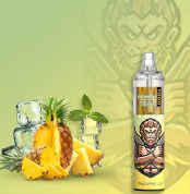 RandM Tornado 7000 with Pineapple Ice flavor, featuring a fierce gorilla character and a refreshing tropical twist.