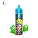 RandM Tornado 30K vape with mint flavor, featuring vibrant alien skull artwork and mint leaves