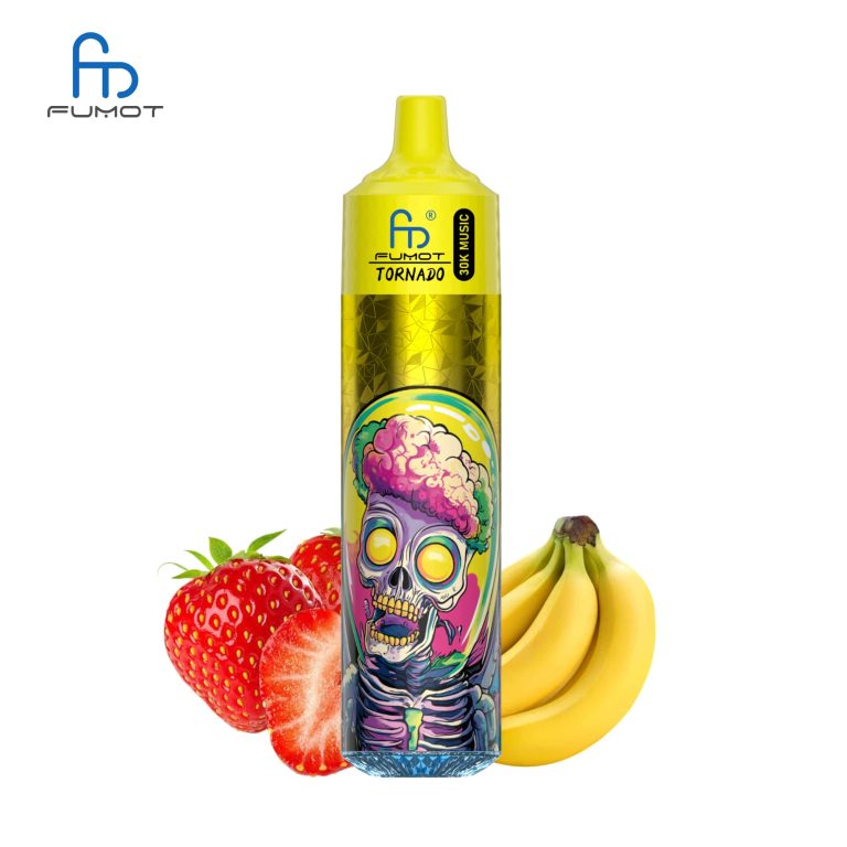 RandM Tornado 30K vape with purple body and neon skull design, surrounded by colorful sour candy pieces