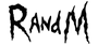 RandM Tornado Vape logo in a dripping black horror-style font on a white background
